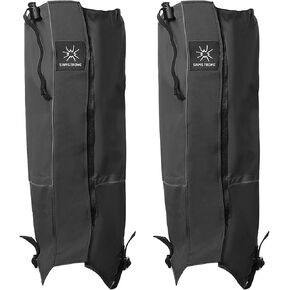 PATIKIL Leg Gaiters, Nylon Waterproof Shoe Covers Gaiters Snow Boot Gaiter for Men & Women