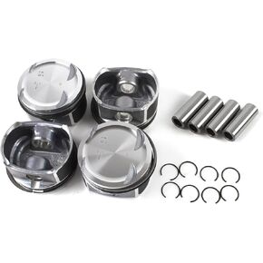ZDKK 2710302217 Pistons & Rings Set 4pcs for 2003-2005 C230 1.8L, 2005-2011 SLK200 1.8L, 2003-2010 C200 1.8L Replace OE 2710300024, 2710306617