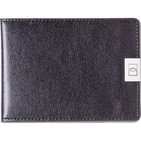 DUN Slim Minimalist Bifold Wallet with Coin Pocket, RFID Blocking, Luxury Genuine Leather, Holds up to 4 Cards & 10 Bills, Handmade in Europe - Black & Gun Metal in Saudi Arabia