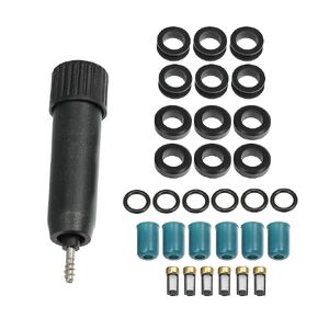 Hihaha Fuel Injector Seal O-Ring for Toyota 4Runner 3.0L V6 1989-1995 for Toyota Pickup 3.0L V6 1989-1995 / Fuel Injector Rubuild Kit/Durable / 1 Set Black
