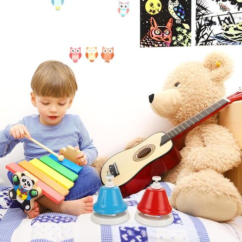 8 قطع من أجراس مكتب قوس قزح من MUXHEL، 8 أجراس موسيقية معدنية دياتونيك، أجراس موسيقية للتعلم الموسيقي للتعليم الموسيقي، الكنيسة in Kuwait