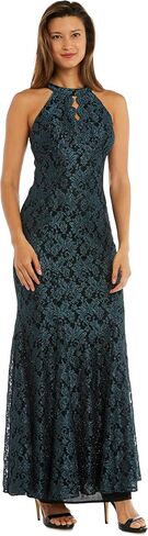 Long Glitter Lace Cocktail Gown W/Scalloped Bodice Detail in Saudi Arabia