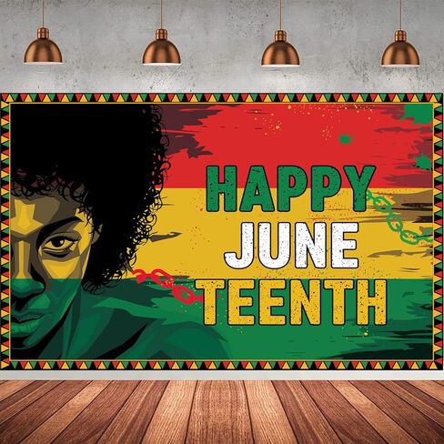ديكورات خلفية لافتة يوم Juneteenth Day، 1865، 19 يونيو 19th يوم الحرية التاسع عشر، لافتة خلفية لحفلات يوم الحرية الأمريكي الأفريقي، ساحة الشرفة الأمريكية، مكتب المنزل، لوازم ديكور التصوير الفوتوغرافي in Saudi Arabia