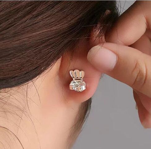 زوجان من أدوات رفع الأقراط للأذنين المتدلية، قابلة للتعديل من الفضة الإسترلينية 925 لبدائل الأقراط الثقيلة، دعم لا يسبب الحساسية للأقراط، وظهر الأقراط للأزرار in Kuwait