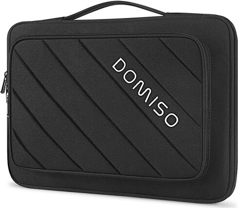 حافظة كمبيوتر محمول واقية مقاومة للماء من DOMISO 360 لجهاز MacBook Pro/MacBook Air/Microsoft Surface Book/Lenovo ThinkPad/Dell Latitude مقاس 14 بوصة، أسود in Saudi Arabia