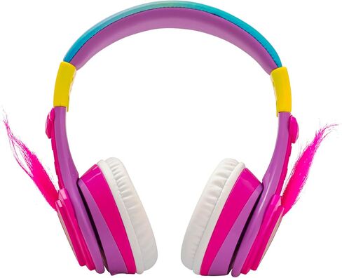 eKids Trolls Band Together سماعات بلوتوث للأطفال، سماعات رأس لاسلكية مع ميكروفون تتضمن سلك Aux، سماعات رأس قابلة للطي للأطفال منخفضة الحجم للمدرسة أو المنزل أو السفر in Saudi Arabia