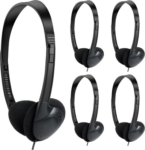 YFSFQS Kids Headphones Bulk 30 Pack for School Students Children Teen Boys Girls, Wholesale Disposable Headphones for Classroom Earphones (Black) in Saudi Arabia