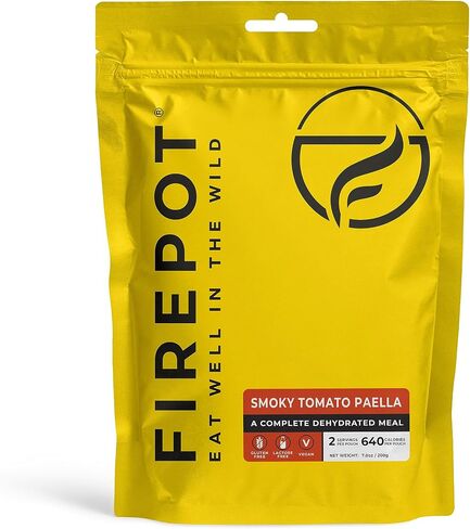 FIREPOT Smoky Tomato Paella - وجبات صحية للتخييم وحقيبة الظهر (حصتين) in Saudi Arabia
