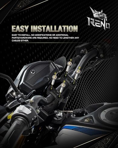 مشبك رفع مقود الدراجة النارية RENO مقاس 7/8 بوصة، طقم تركيب حامل مقود ارتفاع 1-1/2 بوصة متوافق مع الدراجات النارية العالمية | الدراجة الترابية | ملحقات ATV (ألومنيوم، أسود، 2 قطعة) in Kuwait