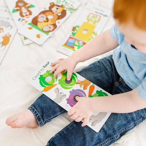 Melissa & Doug Poke-A-Dot Jumbo Number Learning Cards - 13 Double-Sided Numbers, Shapes, and Colors with Buttons to Pop - Poke A Dot Book Oversized Interactive Learning Activity Cards For Kids in Saudi Arabia