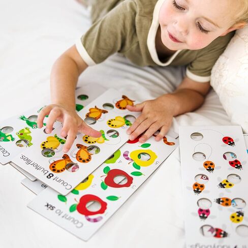 Melissa & Doug Poke-A-Dot Jumbo Number Learning Cards - 13 Double-Sided Numbers, Shapes, and Colors with Buttons to Pop - Poke A Dot Book Oversized Interactive Learning Activity Cards For Kids in Saudi Arabia