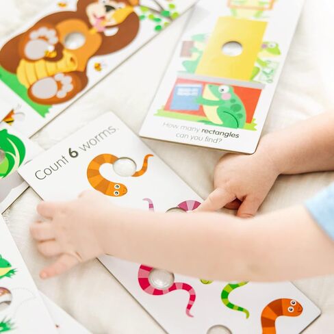 Melissa & Doug Poke-A-Dot Jumbo Number Learning Cards - 13 Double-Sided Numbers, Shapes, and Colors with Buttons to Pop - Poke A Dot Book Oversized Interactive Learning Activity Cards For Kids in Saudi Arabia