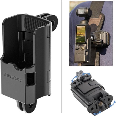 Camera Extension Adapter for DJI Osmo Pocket 3 ,Protective Cage Handle ,Foldable Dual Claw Hook Adapter, Mount Cage Bracket Adapter ,Tripod Mount Chest Neck Bracket for Osmo Pocket 3 Accessories in Saudi Arabia