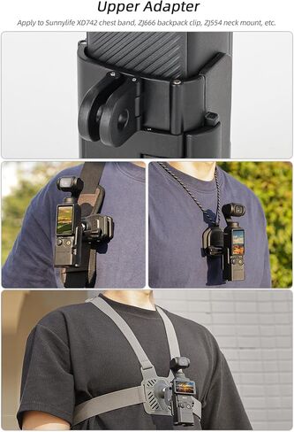 Camera Extension Adapter for DJI Osmo Pocket 3 ,Protective Cage Handle ,Foldable Dual Claw Hook Adapter, Mount Cage Bracket Adapter ,Tripod Mount Chest Neck Bracket for Osmo Pocket 3 Accessories in Saudi Arabia