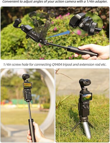 Camera Extension Adapter for DJI Osmo Pocket 3 ,Protective Cage Handle ,Foldable Dual Claw Hook Adapter, Mount Cage Bracket Adapter ,Tripod Mount Chest Neck Bracket for Osmo Pocket 3 Accessories in Saudi Arabia
