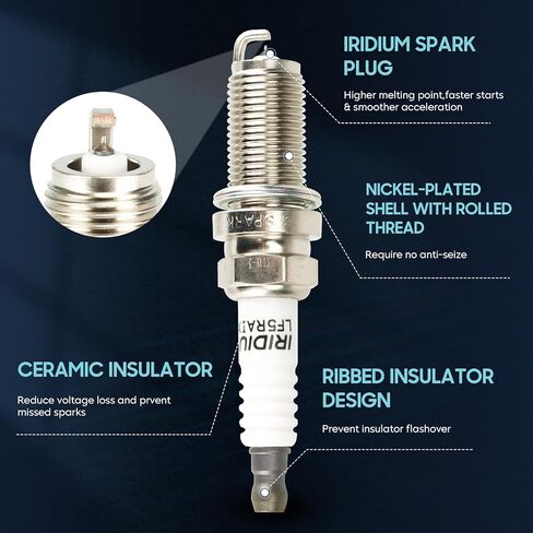 حزمة ملف إشعال 4 قطع من Hurotoms مع 4 قطع قابس إشعال إيريديوم متوافق مع 2002 2003 2004 2005 2006 Nissan Altima Sentra 2.5L L4، استبدال UF350 5C1395 C1398 in Kuwait