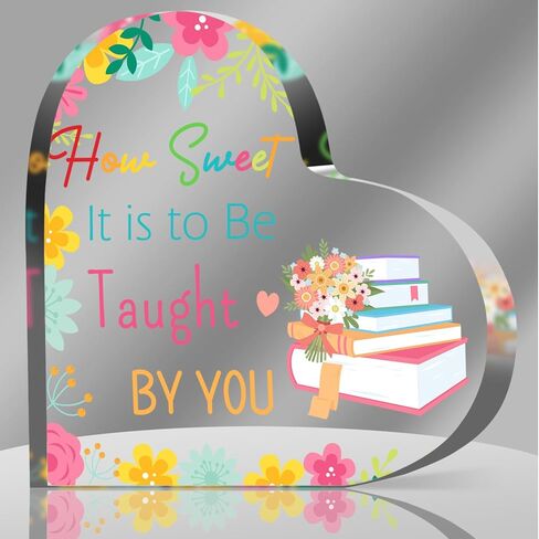 Best Teacher Birthday Gifts Acrylic Keepsake and Paperweight Gift for Teacher Graduation Gift Teacher Appreciation Gifts Thank You Gift How Sweet It Is To Be Taught By You in Kuwait