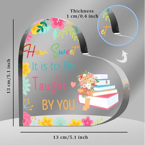 Best Teacher Birthday Gifts Acrylic Keepsake and Paperweight Gift for Teacher Graduation Gift Teacher Appreciation Gifts Thank You Gift How Sweet It Is To Be Taught By You in Kuwait