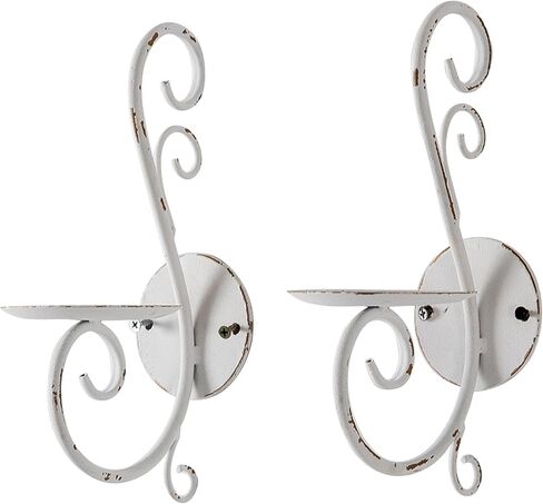 SOFE Black Wrought Iron Wall Candle Sconces Set of Two, Rustic Wall Candle Holder, Vertical Wall Decor, Hanging Pillar Candle Stand Metal Wall Art for Home Living Room, Dining Room in Saudi Arabia
