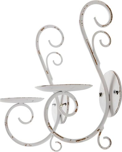 SOFE Black Wrought Iron Wall Candle Sconces Set of Two, Rustic Wall Candle Holder, Vertical Wall Decor, Hanging Pillar Candle Stand Metal Wall Art for Home Living Room, Dining Room in Saudi Arabia
