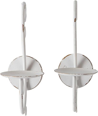 SOFE Black Wrought Iron Wall Candle Sconces Set of Two, Rustic Wall Candle Holder, Vertical Wall Decor, Hanging Pillar Candle Stand Metal Wall Art for Home Living Room, Dining Room in Saudi Arabia