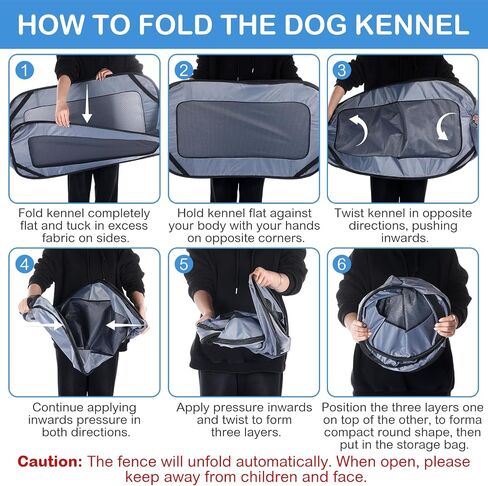 37 Inch Portable Cat Dog Crate Pop Open Cat Kennel Indoor Outdoor Cat Bed Carrier Waterproof Pet Travel Crate with Mat Liner for Large Cat Medium Puppy Car Seat Travel Camping (Black) in Saudi Arabia