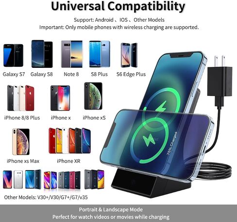 شاحن LIZVIE اللاسلكي مع مراقبة ذكية لهاتف iPhone 14 Pro - كاميرا أمان صغيرة بدقة 1080P HD، عرض عن بعد عبر WiFi، رؤية ليلية، كشف الحركة in Saudi Arabia