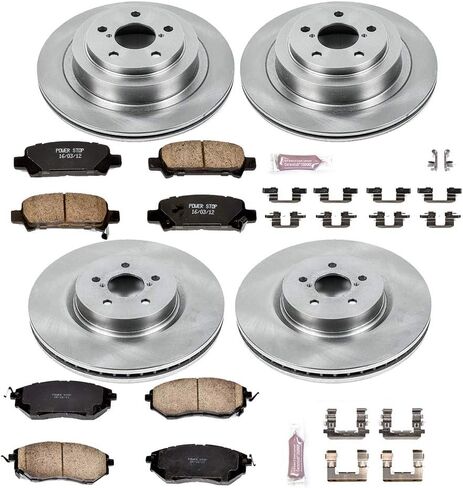 Power Stop KOE286 Autospecialty Front and Rear Replacement Brake Kit-OE Brake Rotors & Ceramic Brake Pads in Saudi Arabia
