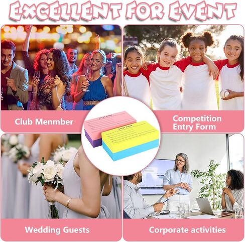 Whaline 2000 Sheets 8 Pads Blank Entry Forms Raffle Tickets Neon Colors Fundraising Items Ticket with Name Phone Address for Contests Prize Game School Events, 2.8 x 5.2 in in Saudi Arabia