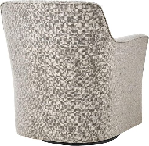 Madison Park Swivel Glider Chair for Living Room, High Back Bedroom Lounge Foam Seat Cushion Upholstered, Nursery Furniture, Metal Base, Fully Assembled, 29.5" W x 30.25" D x 34.5" H, Tan in Kuwait