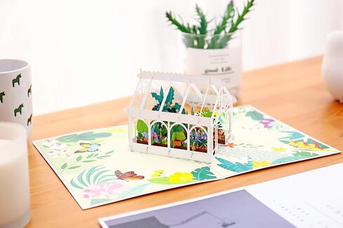 Liif Greenhouse Mothers Day Card, 3D Pop Up Birthday Card for Her, Mom, Wife, Women, Sister in Saudi Arabia
