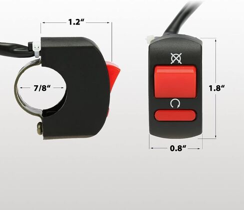 Kill Switch On Off Button for ATV Motorcycle Scooter Go Kart Engine Off Road Dirt Bike Mini Bikes 7/8'' 22mm Handle Bar Parts in Saudi Arabia