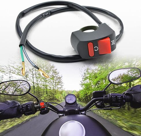 Kill Switch On Off Button for ATV Motorcycle Scooter Go Kart Engine Off Road Dirt Bike Mini Bikes 7/8'' 22mm Handle Bar Parts in Saudi Arabia