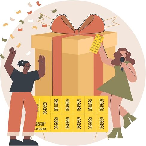 10 أرقام 500 ورقة، أوراق تذكرة المزاد الصيني، تذكرة جمع التبرعات للمزاد مرقمة بشكل مختلف، ترقيم تسلسلي أصفر، المزادات الصامتة، علامات السحب، مزادات بيني، تذكرة السحب لمزاد رافلز in Kuwait