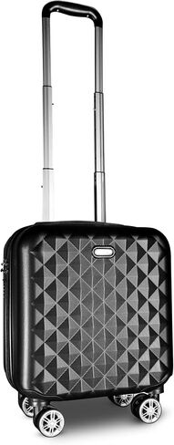 Hard Shell Carry-On Suitcase 18x14x8 - TSA Lock, Cup Holder, Extendable Handle, & Wheels - Fits Under Seat, Ideal for Airlines - Personal Item Roller Bag in Saudi Arabia