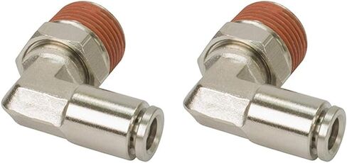 1/8" Npt(M) To 1/4" Airline 90° Swivel Elbow Fitting (2 Pcs) Dot Approved in Saudi Arabia