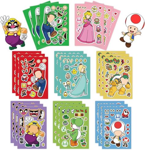 Make a Face Stickers for Kids DIY Japanese Cartoon Stickers 16 Sheets Anime Stickers for Girls Children Birthday Party Favors Exchange Gifts (Manga) in Kuwait