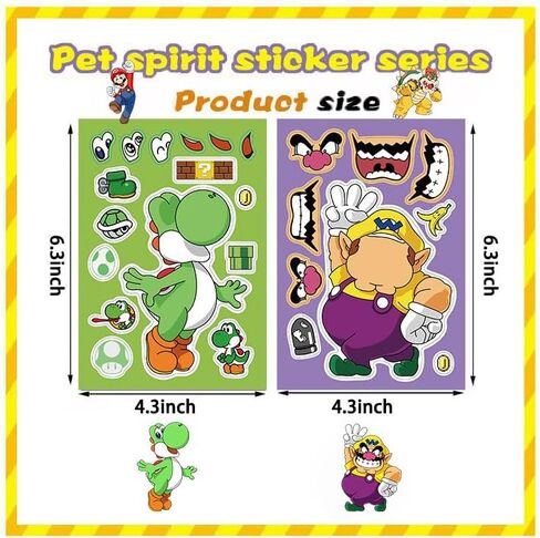 Make a Face Stickers for Kids DIY Japanese Cartoon Stickers 16 Sheets Anime Stickers for Girls Children Birthday Party Favors Exchange Gifts (Manga) in Kuwait
