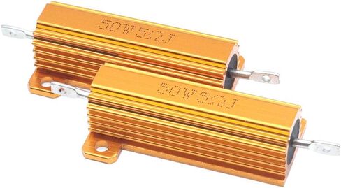 TOUHIA الألومنيوم حالة المقاوم 50W 5 أوم الألومنيوم الإسكان Wirewound المقاومات المسمار الحنفية الهيكل شنت - حزمة من 2 in Kuwait