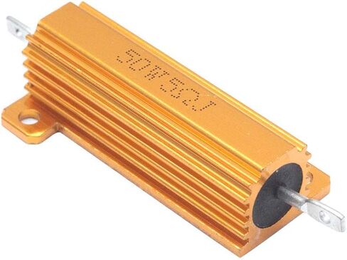 TOUHIA الألومنيوم حالة المقاوم 50W 5 أوم الألومنيوم الإسكان Wirewound المقاومات المسمار الحنفية الهيكل شنت - حزمة من 2 in Kuwait