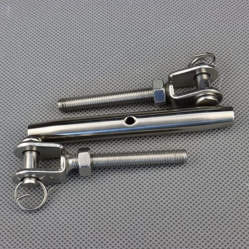Ayunwei 316 Stainless Steel Marine Closed Body Jaw Turnbuckle for Rigging Screw Jaw Barrel Strainers of 2 pcs (M8) in Saudi Arabia
