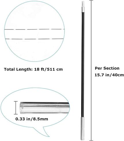 Gorich Beach Tent Poles for 3-8 Person Beach Tent for Replacement in Saudi Arabia