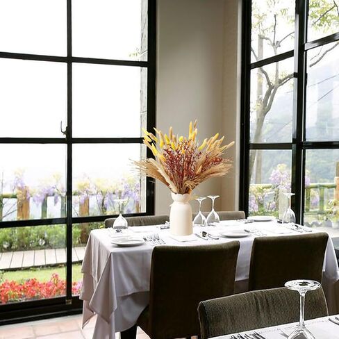 Pampas Grass 7 Various Boho Wedding Home Table Fall Decor Dried Flowers Arrangements White & Natural Dried Pampas Grass, Reed Grass, Bunny Tails Grass(40cm A) in Saudi Arabia