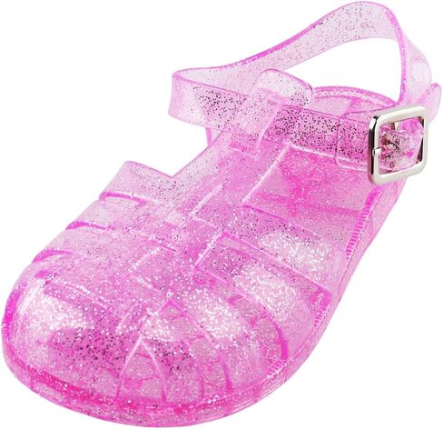 TANDEFLY Toddler Girls Jelly Sandals Soft Rubber Sole Closed Toe Beach Summer Shoes Princess Flat in Saudi Arabia