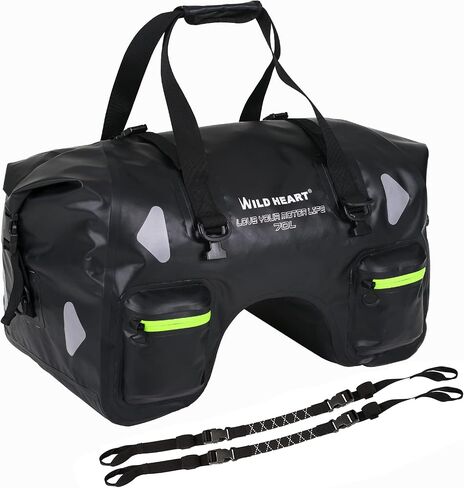 WILD HEART Dry Motorcycle Tail bag 70L/50L With Rope Straps and Inner Pocket Waterproof PVC 500D for Travel,Motorcycle and so on in Kuwait