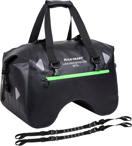 WILD HEART Dry Motorcycle Tail bag 70L/50L With Rope Straps and Inner Pocket Waterproof PVC 500D for Travel,Motorcycle and so on in Kuwait