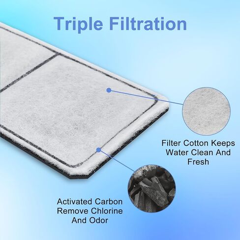 Sovhev 6 Pack Filter Cartridge for Top Fin EF-S Element and BF5 Bettaflo Cartridge Filters and Desktop Aquariums Fish Tank Replacement Cartridges for Water Filtration in Saudi Arabia