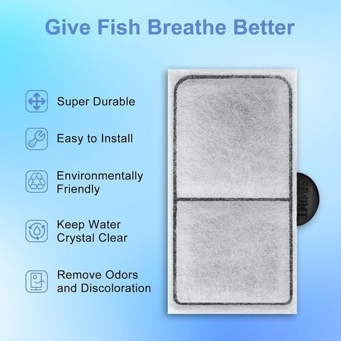 Sovhev 6 Pack Filter Cartridge for Top Fin EF-S Element and BF5 Bettaflo Cartridge Filters and Desktop Aquariums Fish Tank Replacement Cartridges for Water Filtration in Saudi Arabia