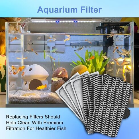 Sovhev 6 Pack Filter Cartridge for Top Fin EF-S Element and BF5 Bettaflo Cartridge Filters and Desktop Aquariums Fish Tank Replacement Cartridges for Water Filtration in Saudi Arabia