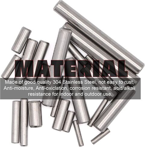 220 قطعة وتد دبوس 304 الفولاذ المقاوم للصدأ أسطواني الجرف دعم الوتد دبوس قضيب ربط عناصر مجموعة متنوعة - 22 نوعا M2 M3 M4 M5 in Kuwait